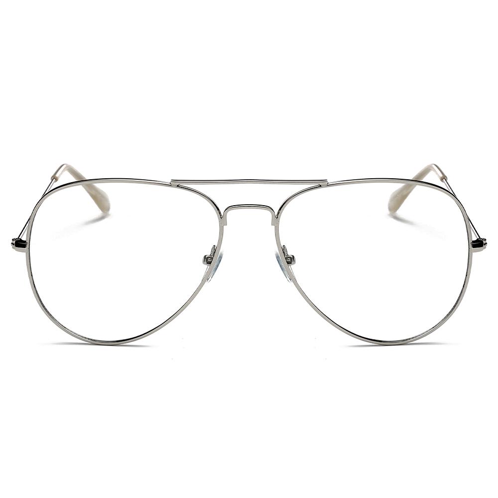 Trendy Aviator Clear Glasses