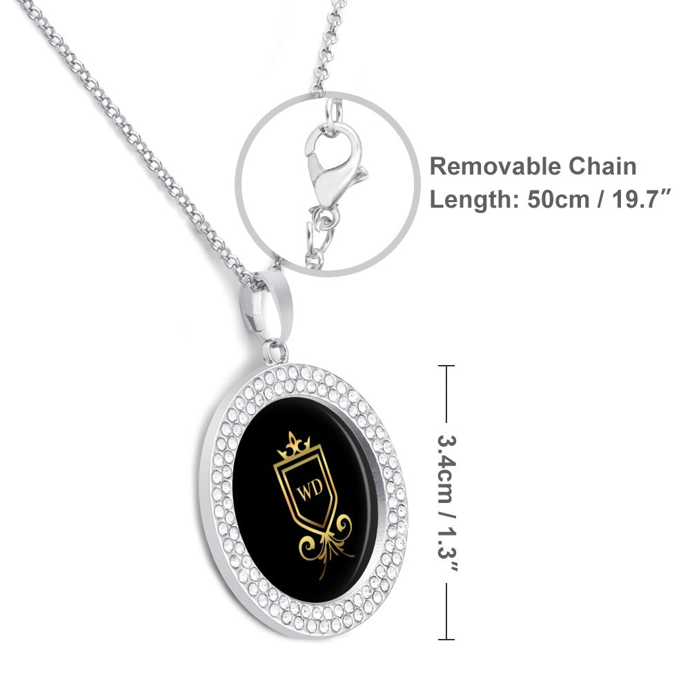 WD Crystal Charm necklace