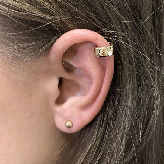 14K Solid Gold Ear Cuff