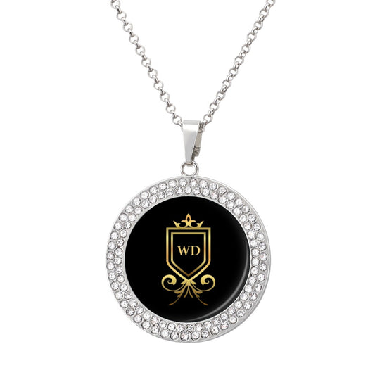 WD Crystal Charm necklace