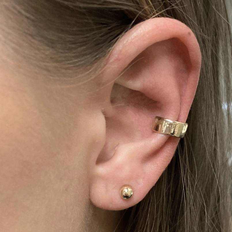 14K Solid Gold Ear Cuff