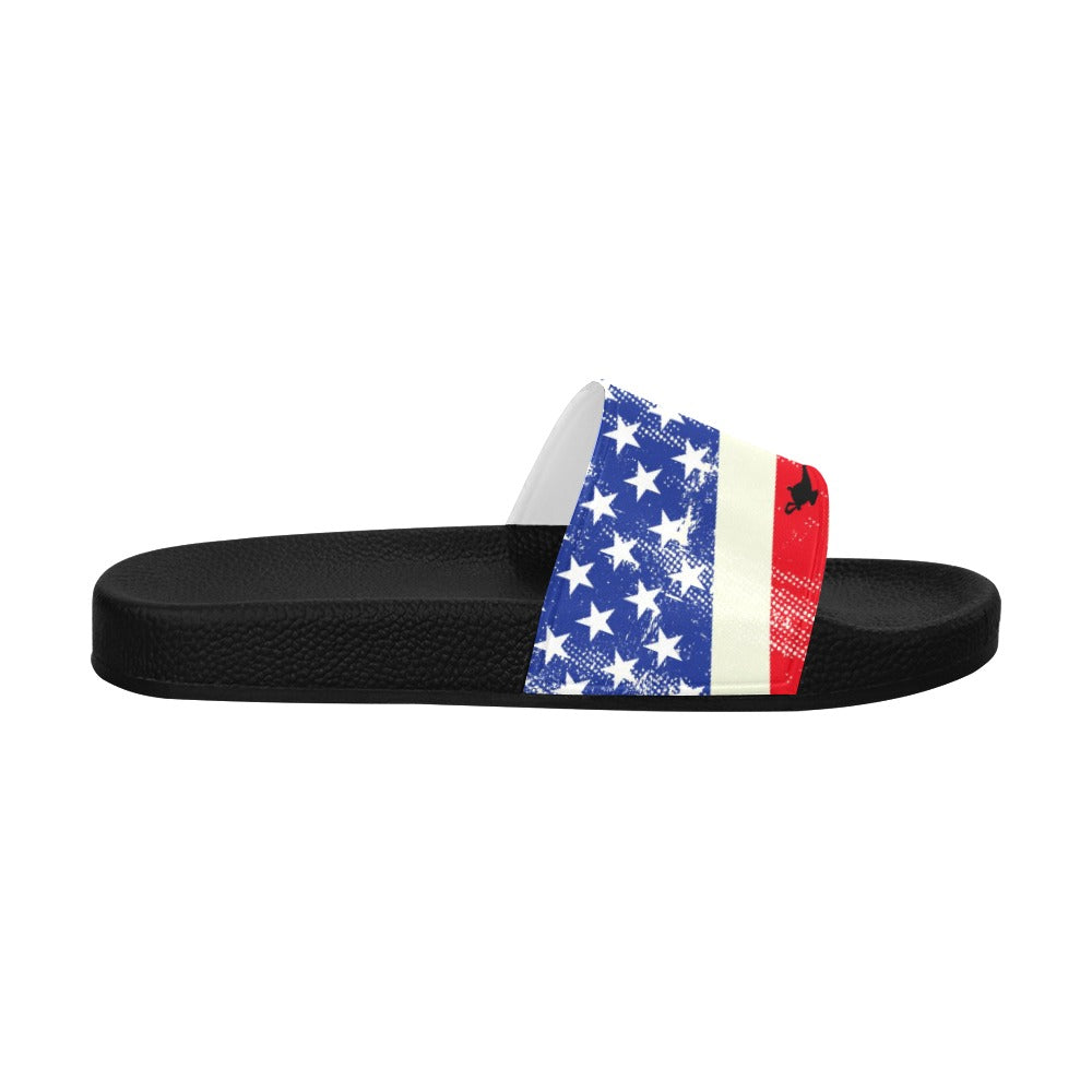 Crown Genie Wallucci American Flag Women's Slide Sandals