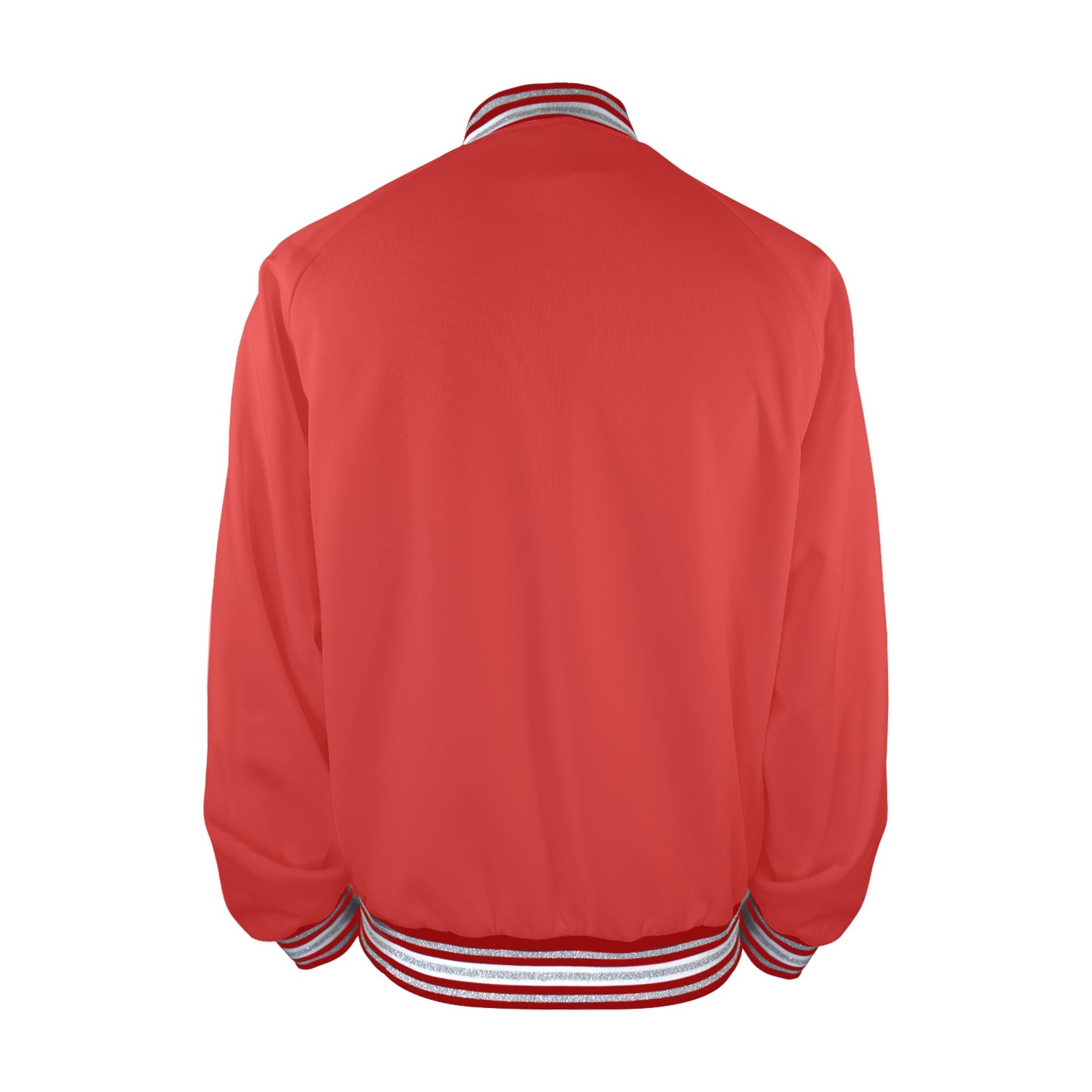 New WD Men's Striped Trim Bomber Jacket