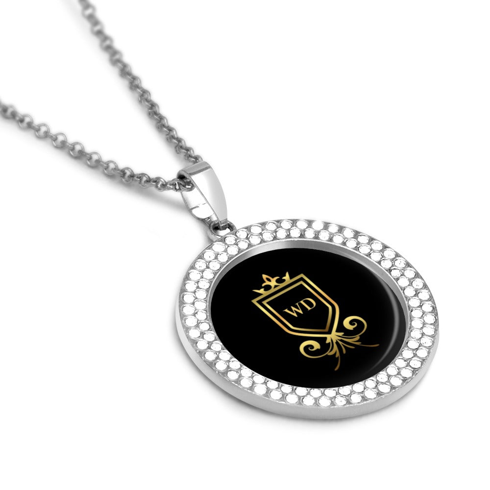 WD Crystal Charm necklace