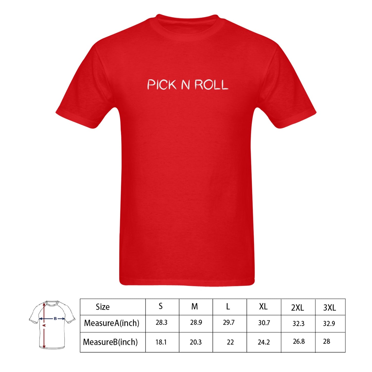 Pick N Roll Men's T-shirt 100% Cotton